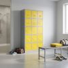 Kovová šatní skříňka - 15 boxů, 90 x 40 x 185 cm, cylindrický zámek, libovolná RAL
