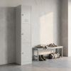 15075 4 kovova satni skrinka 3 boxy 38 x 45 x 185 cm otocny zamek seda ral 7035