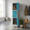 50568 8 kovova satni skrinka 3 boxy 38 x 45 x 195 cm pevne nohy cylindricky zamek svetle seda ral 7035