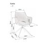 Jídelní židle Azalia Velvet, šedá / černá